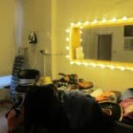 The glamorous dressing room!