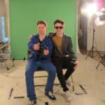 Josh and Jamie in the imaginary car!