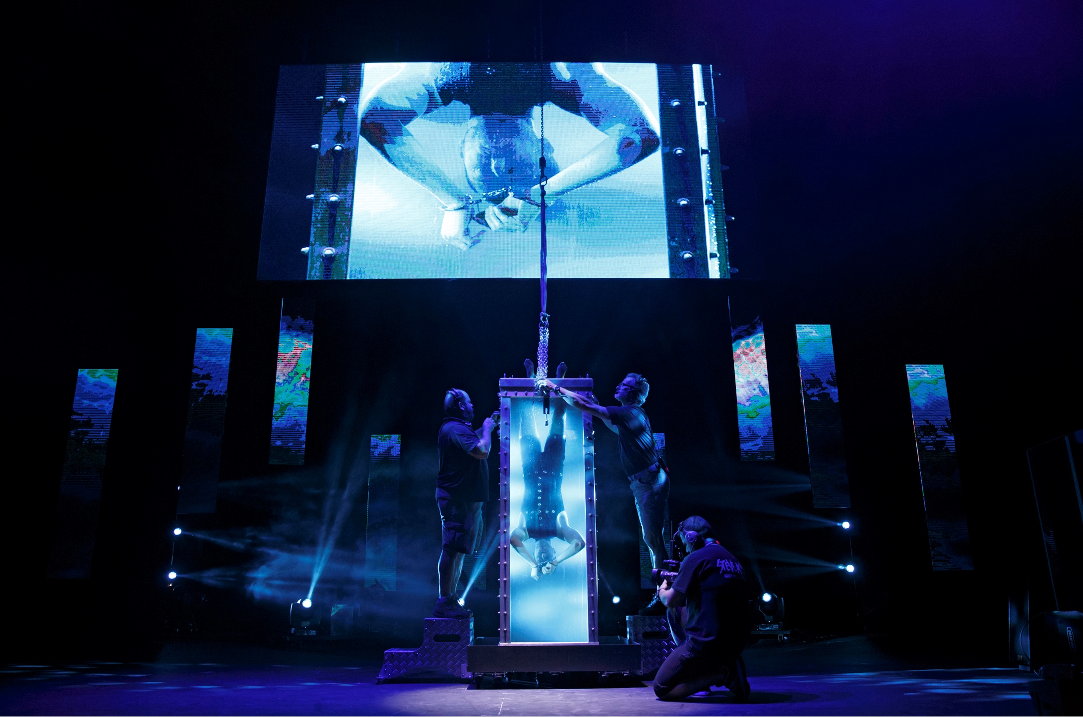 Illusionists, The: ? Witness the Impossible Marquis Theatre Synopsis: Seven illusionists enact mind-bending acts of magic and illusion; many have never been seen before. This critically acclaimed production is a mix of outrageous, jaw-dropping acts of grand illusion, levitation, mind-reading, disappearance and a full-view water escape. Cast List: The Manipulator, Yu Ho-Jin The Anti-Conjuror, Dan Sperry The Trickster, Jeff Hobson The Escapologist, Andrew Basso The Inventor, Kevin James The Warrior, Aaron Crow The Futurist, Adam Trent