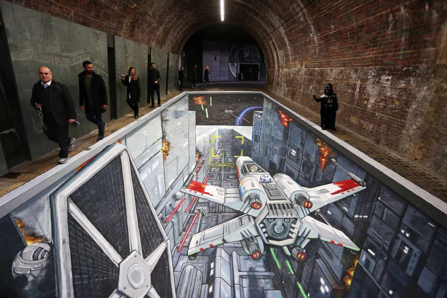 COMMUTERS TRANSPORTED INTO EPIC DEATH STAR TRENCH RUN