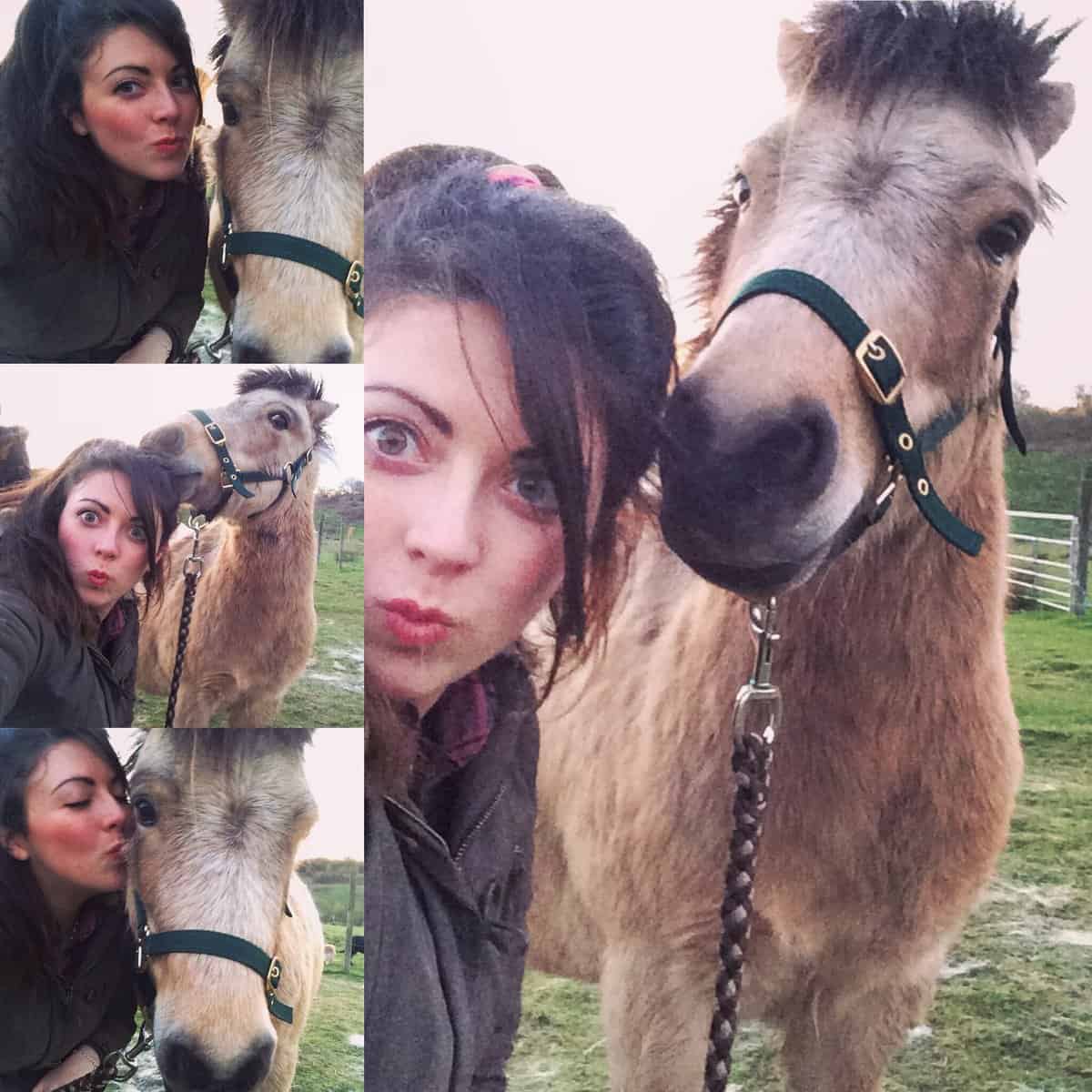 Wilson loves playing the selfie game after being groomed - he's much better at posing than me!