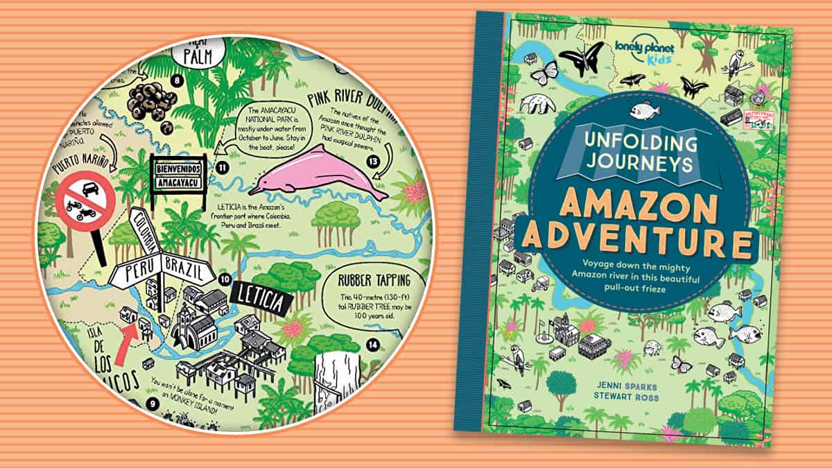 Unfolding Journeys Amazon Adventure foldout book from Lonely