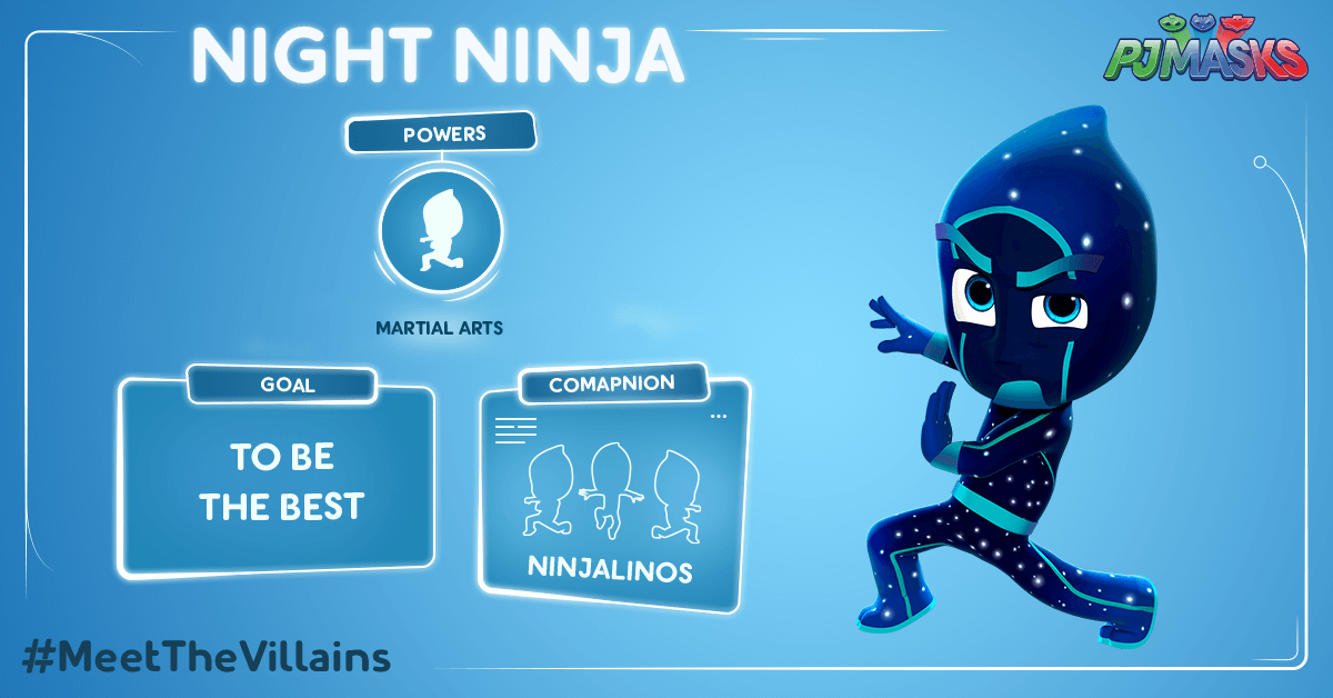 Meet Romeo, Luna Girl, and Night Ninja, the villains from PJ Masks
