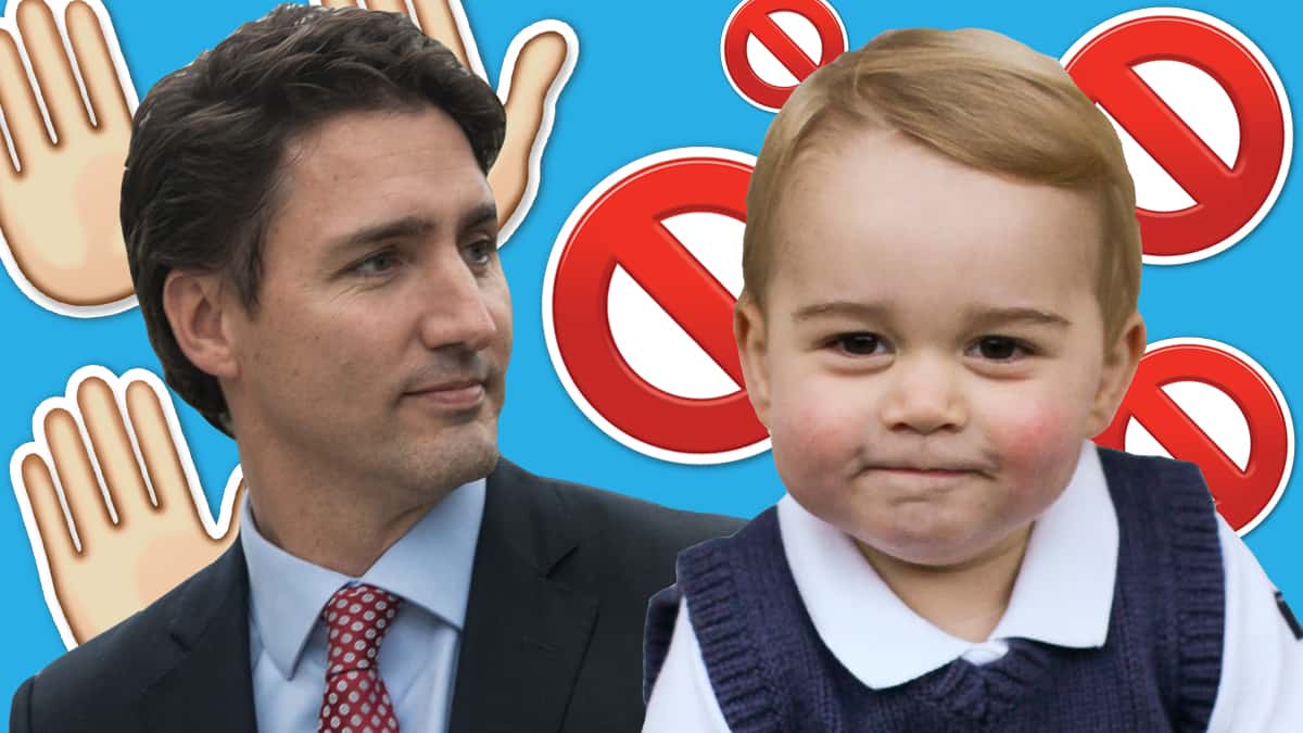 Prince George won't high five Canadian Prime Minister ...