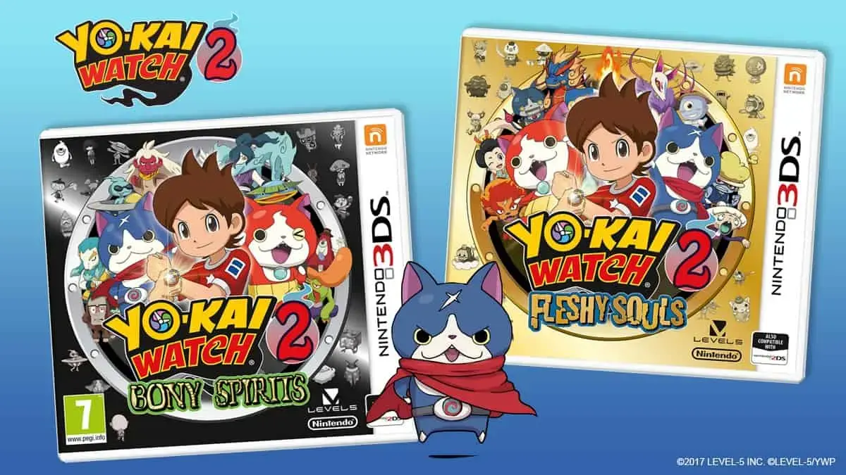 YO-KAI WATCH® 2: Bony Spirits and YO-KAI WATCH® 2: Fleshy Souls out now in Europe on on Nintendo 3DS family systems!