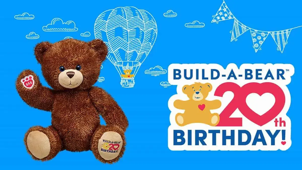 Build-A-Bear Workshop celebrates its 20th birthday and releases a special bear to celebrate!