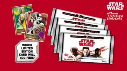 Topps is releasing a brand new trading card collection Journey to <em>Star Wars</em>: The Last Jedi!
