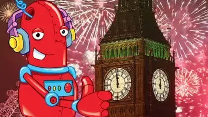 Hear Robot’s New Year’s Eve Party on Fun Kids!