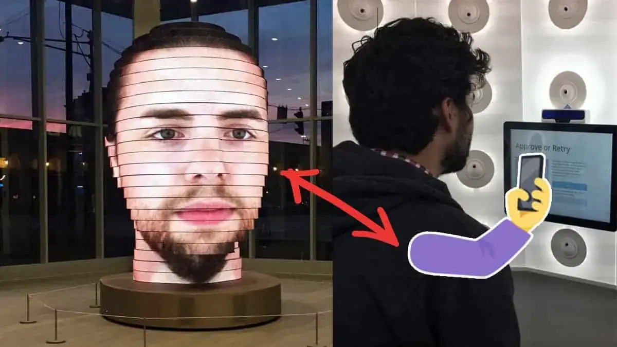 Check out this giant 14ft digital head, part of an art installation in America called As We Are!