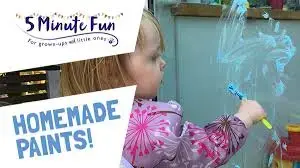 Five Minute Fun: How to make your own homemade paints!