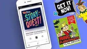 Now playing in the Fun Kids Story Quest podcast, King Flashypants and the Evil Emperor!
