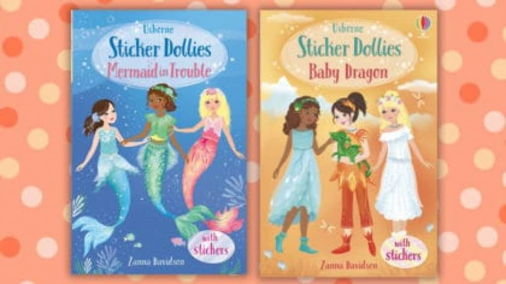 Brand new Sticker Dollies books, Baby Dragon and Mermaid in Trouble
