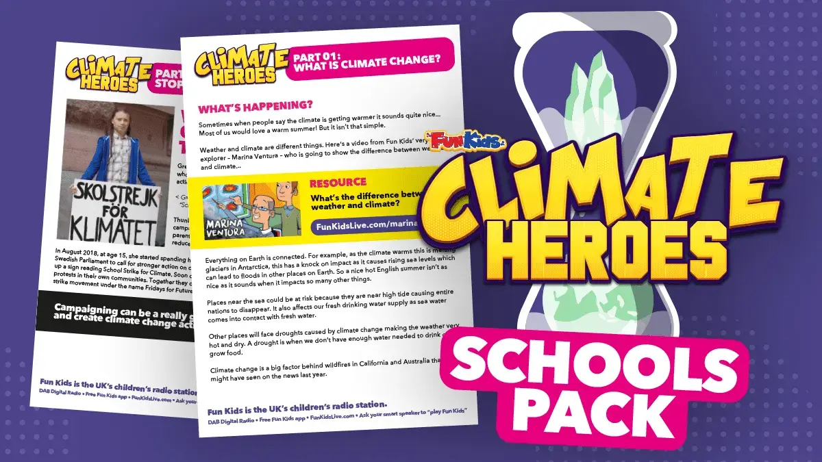 Download the Fun Kids Climate Heroes Eco Assembly and lesson plan pack