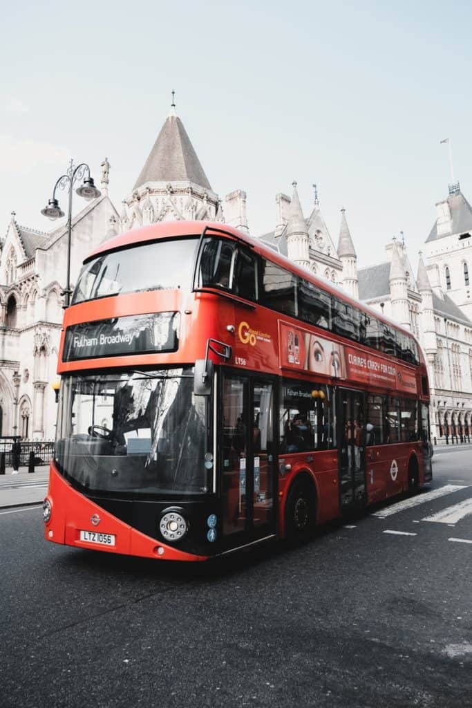 red double decker bus