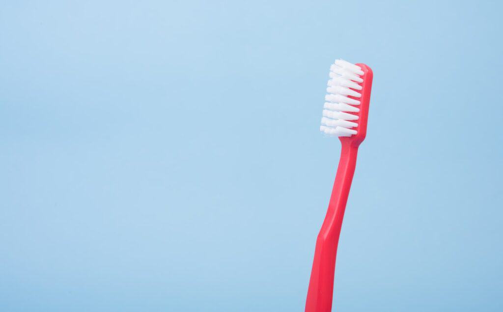 red toothbrush