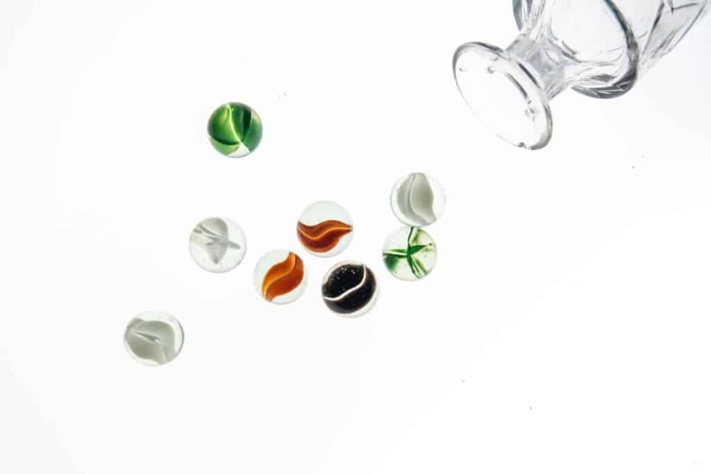 assorted marble toys