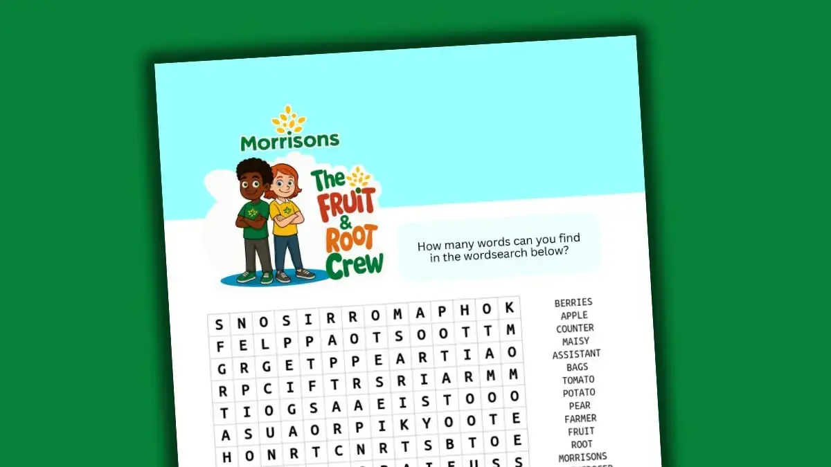 Download the free Morrisons Fruit & Root Crew activity sheets!