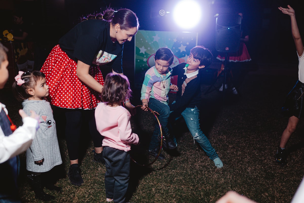 Children dancing at a party
