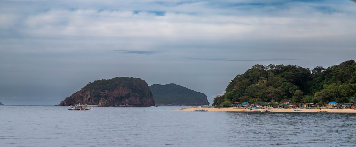 A remote island off the coast