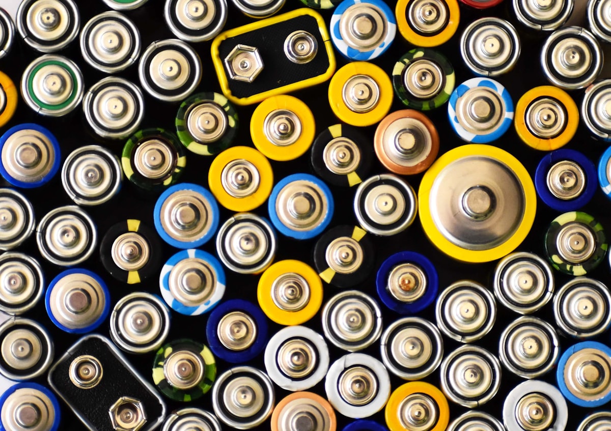 A big pile of batteries
