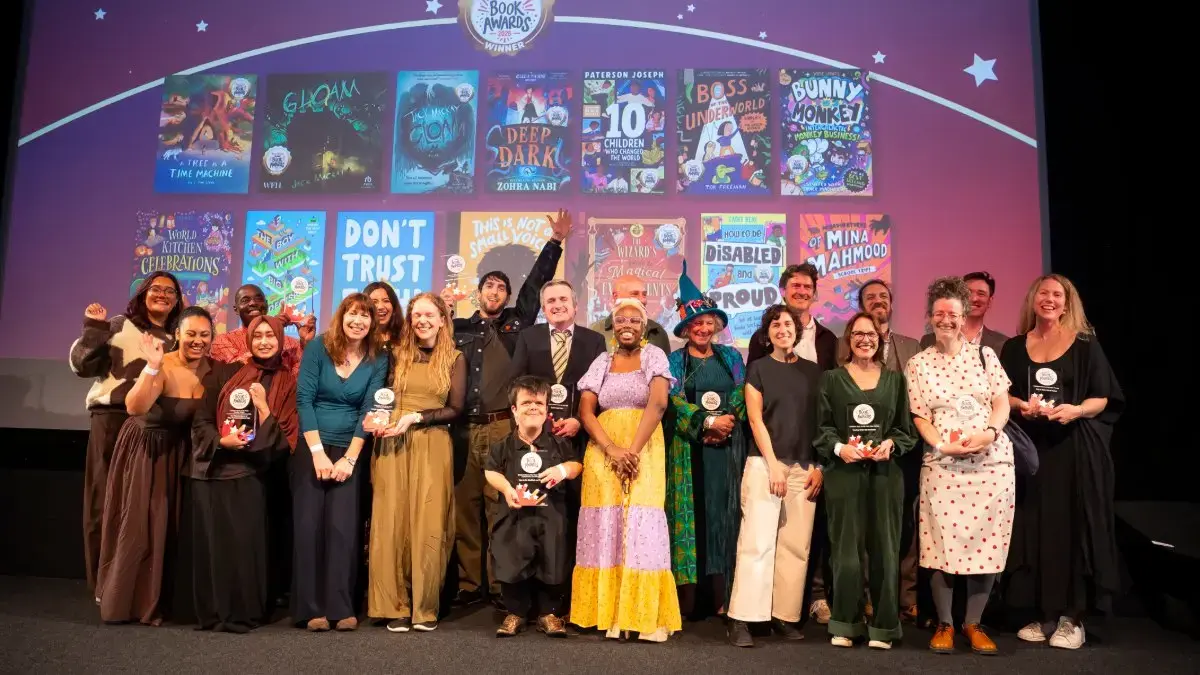 The winners of The Week Junior Book Awards 2026 on stage at BFI Southbank